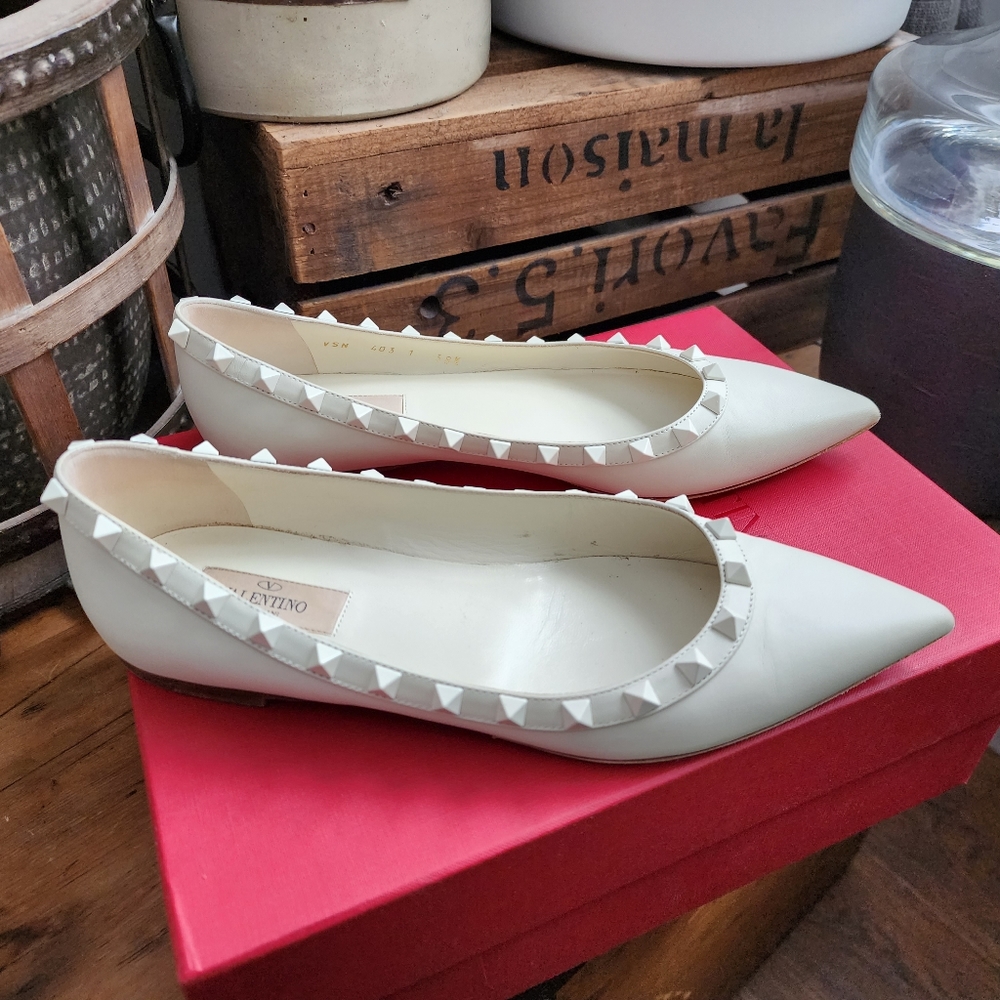 Valentino white ballet flats - Picture 2 of 2